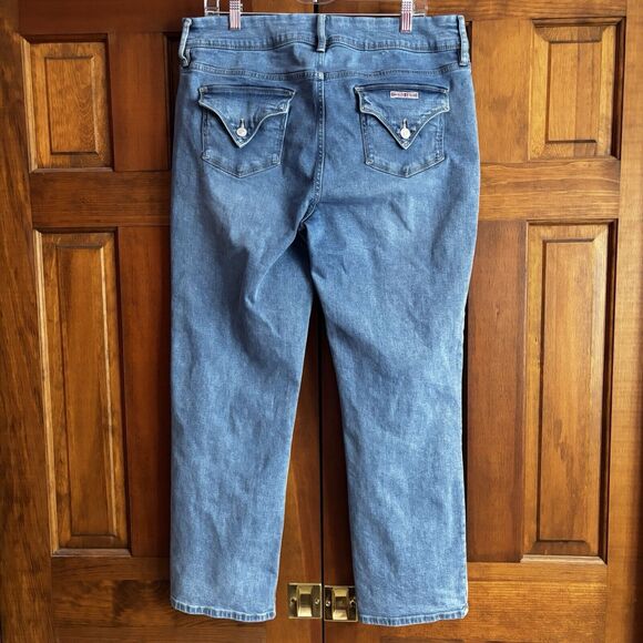 Hudson Midrise Straight Leg Blue Denim Jeans Women's Size 14 Festival Casual - Picture 3 of 12